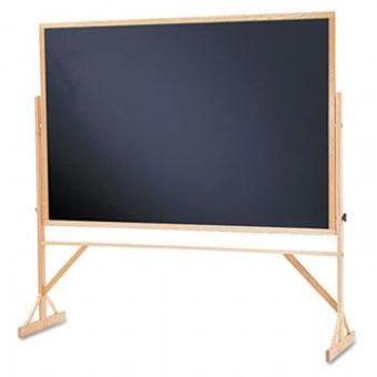 4x6 Quartet Chalk Board with Wood Frame and Stand